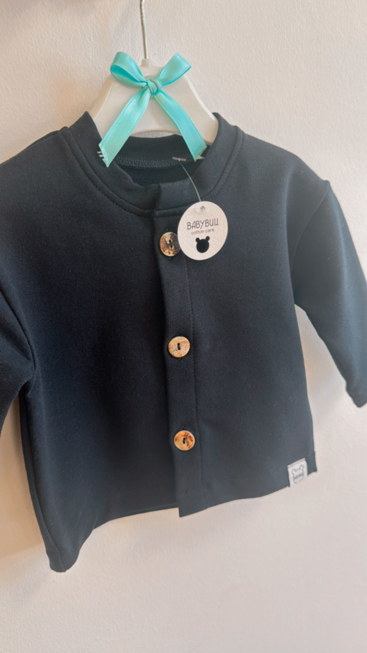 FELPINA BOTTONI BABY BLU 