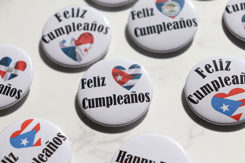 Thumbnail: Feliz Cumpleaños buttons with flags