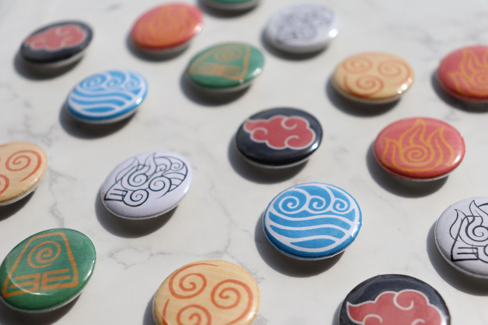 Avatar: The Last Airbender elemental buttons