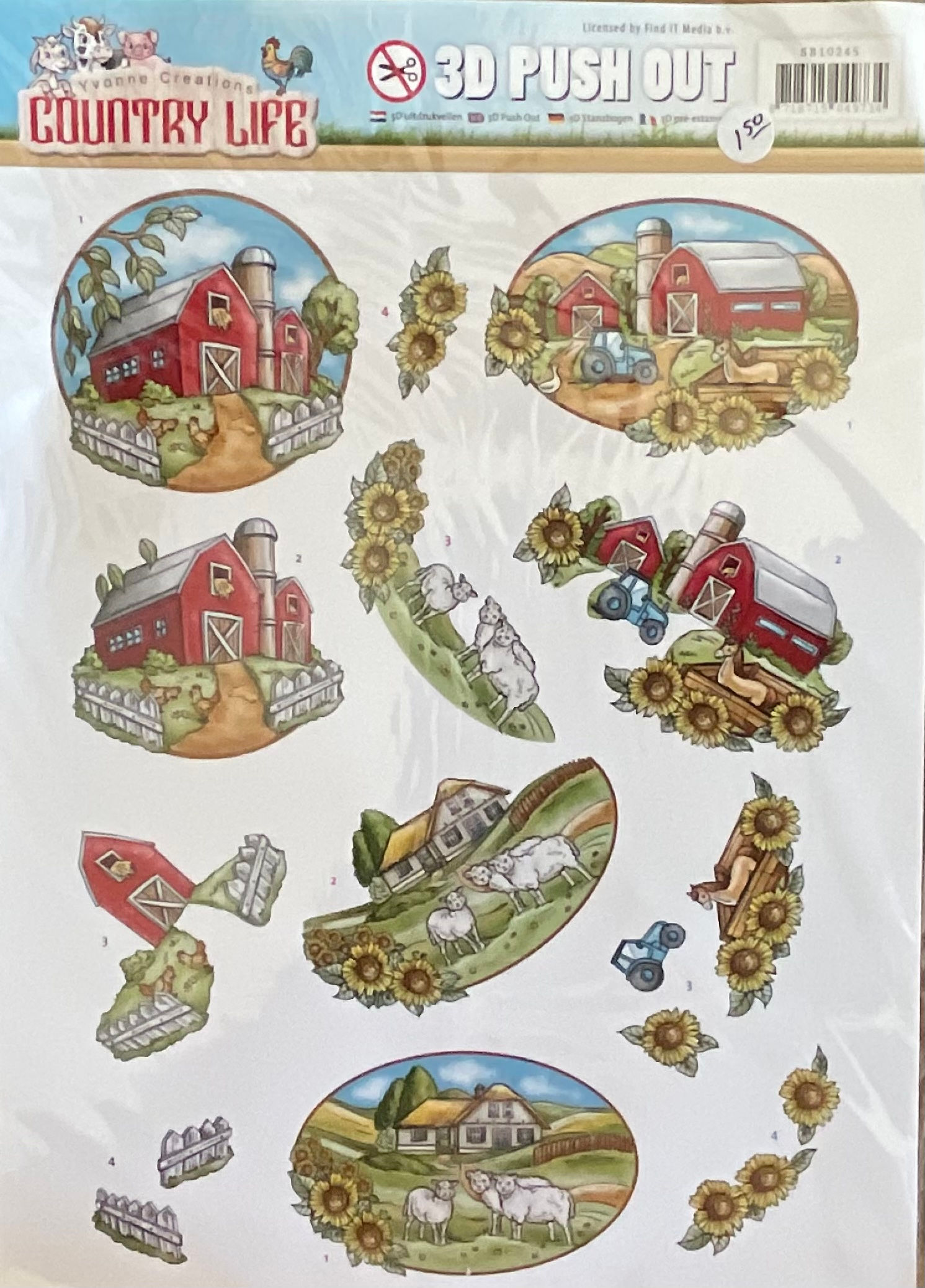 Punchout Sheet - Red Farmhouse