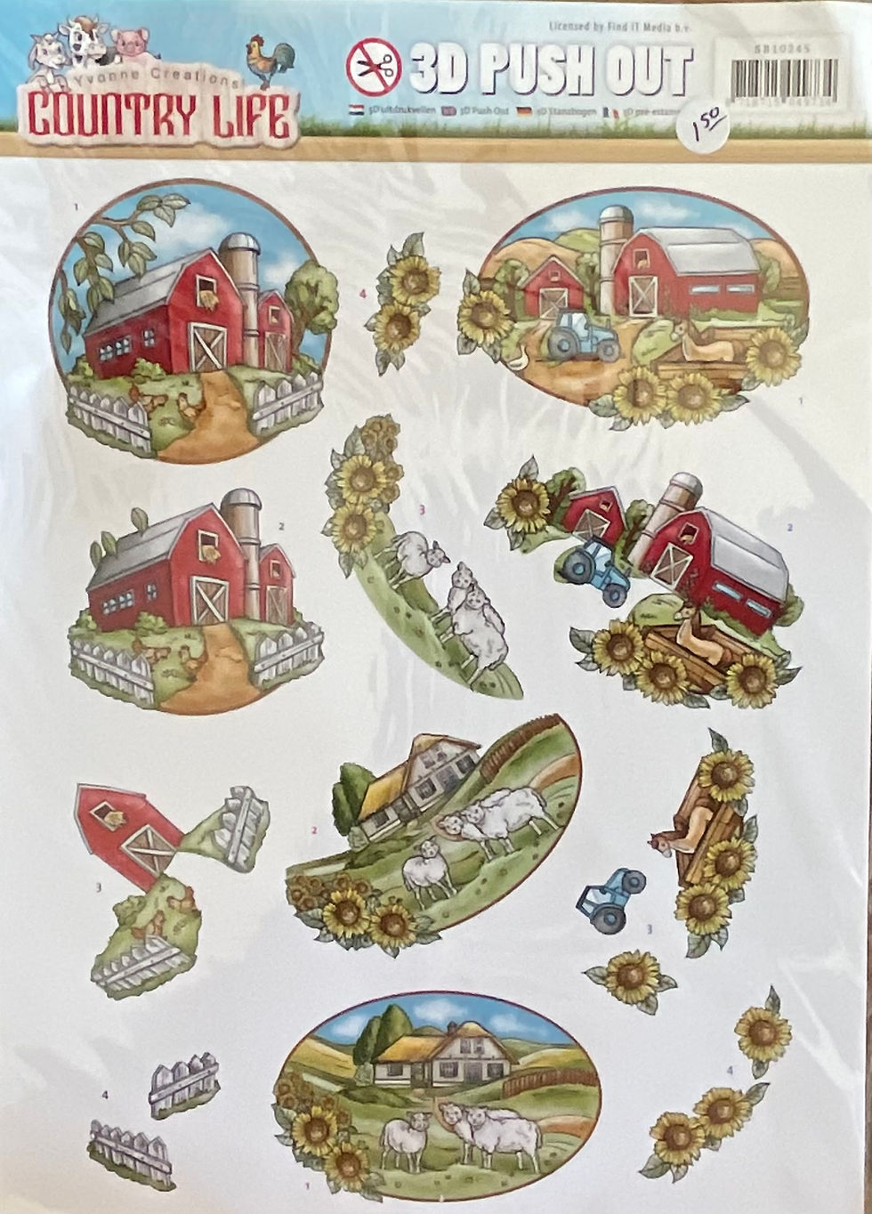 Punchout Sheet - Red Farmhouse