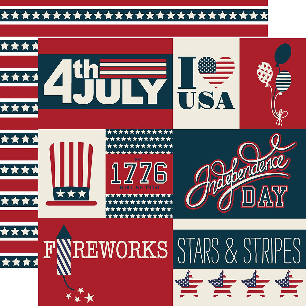 Thumbnail: "Stars & Stripes" Mini-Theme Paper Collection