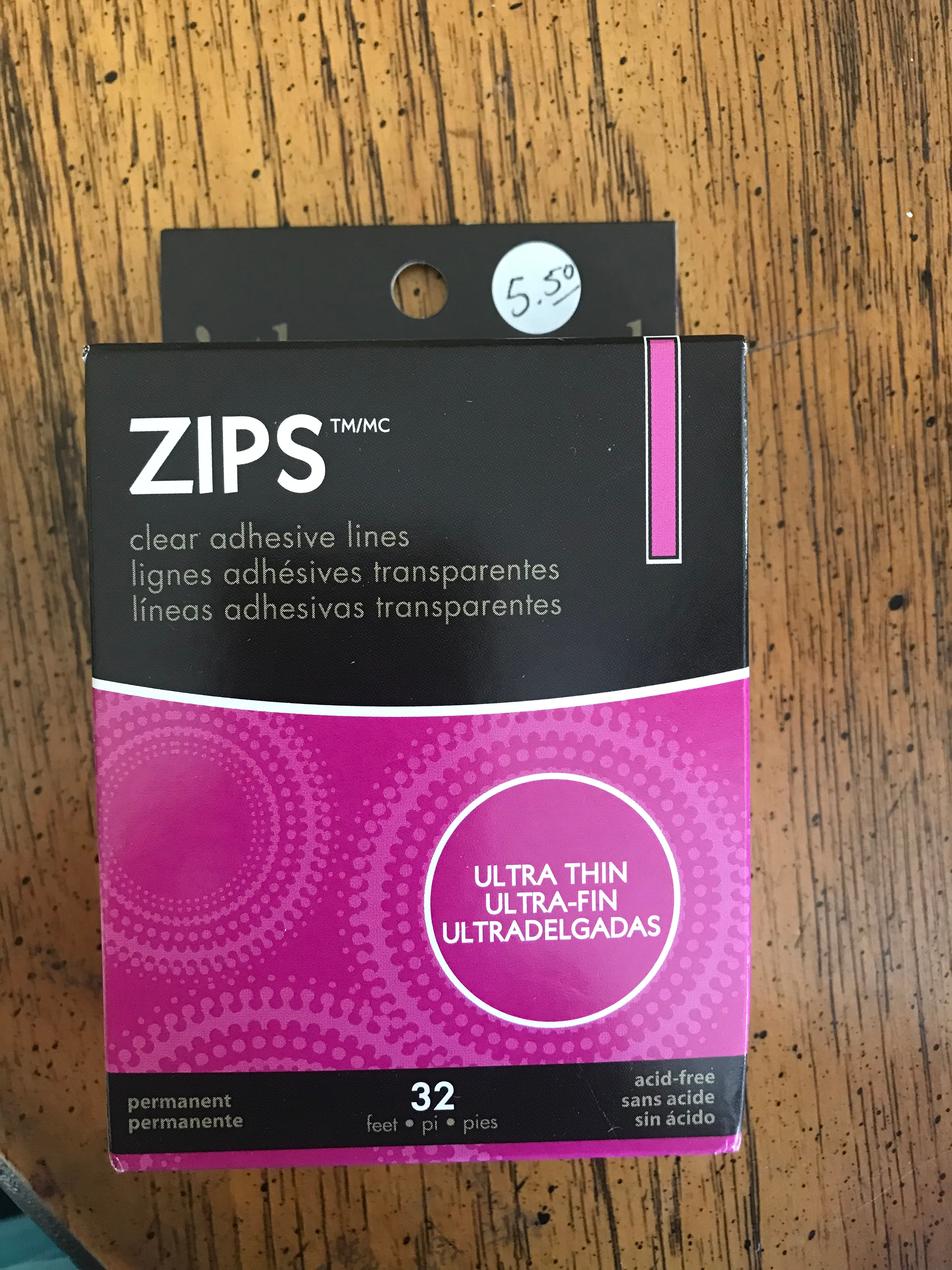 Zips - Adhesive Lines