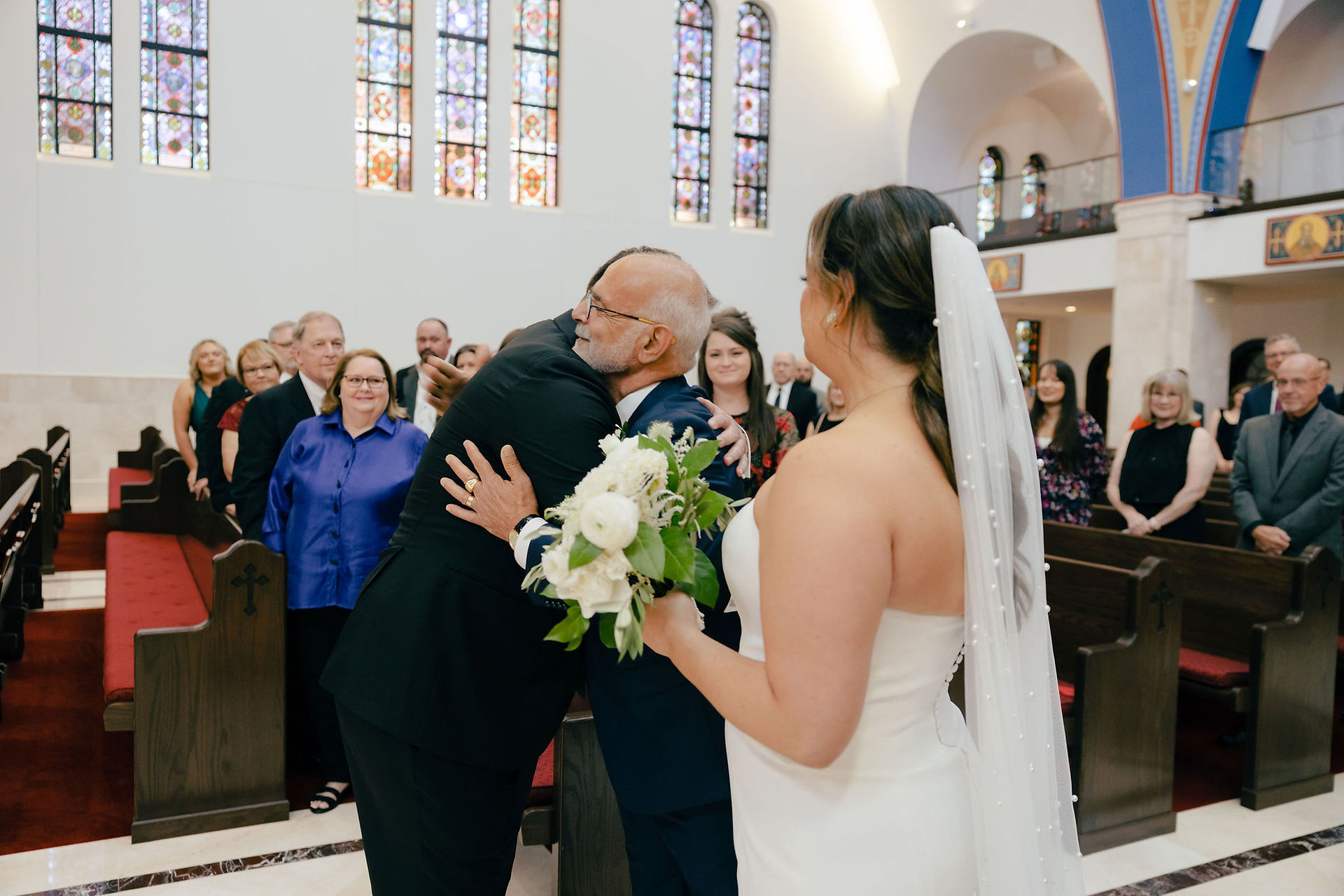 Wedding ceremony at Annunciation Greek Orthodox Cathedral