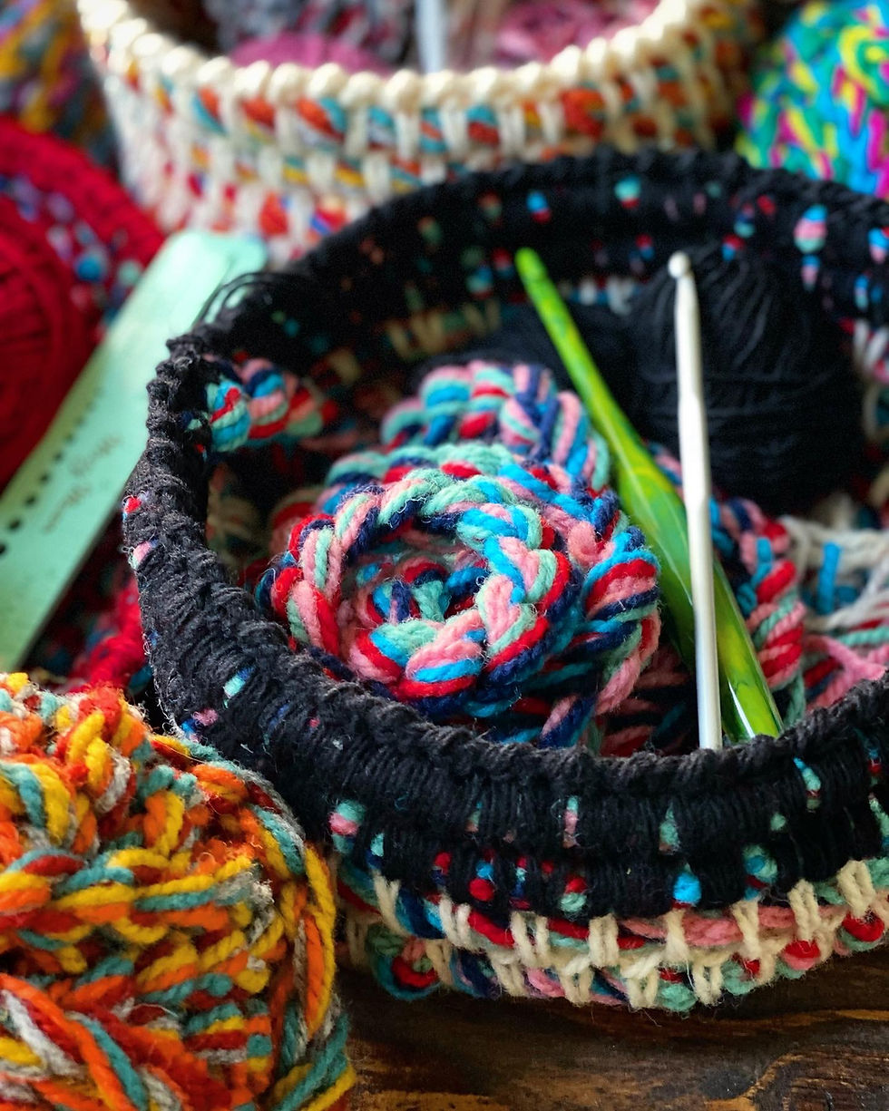 Coiled Crochet Basket