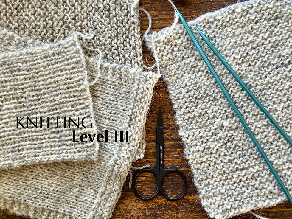 Knitting Level III: Intro Increase & Decrease Stitches