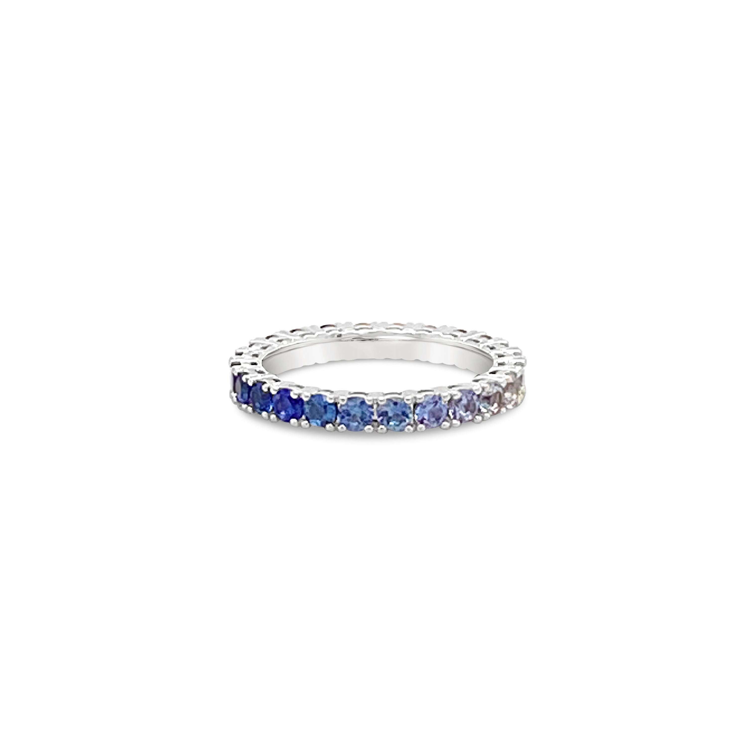 Aurora Gradient Sapphires Eternity Ring