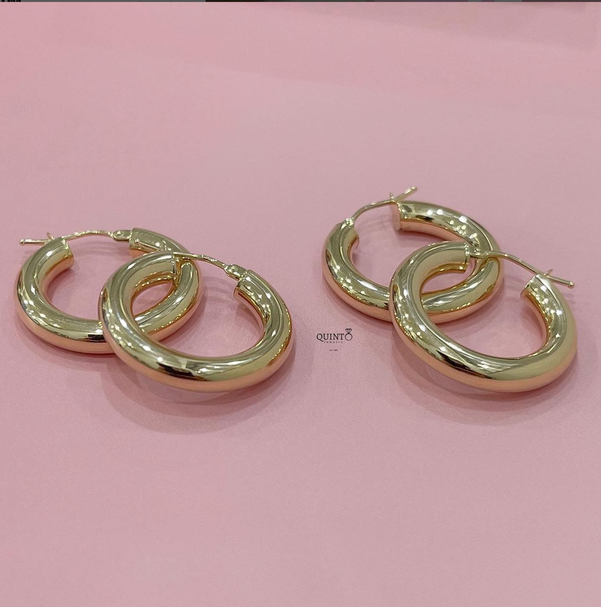 Chunky Gold Hoop Earrings