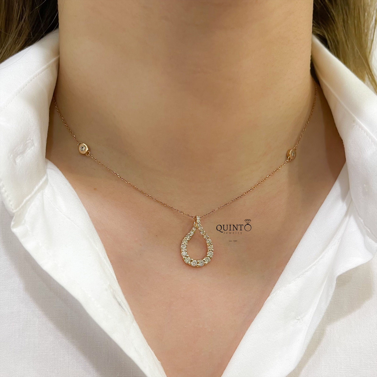 Diamond Teardrop Necklace