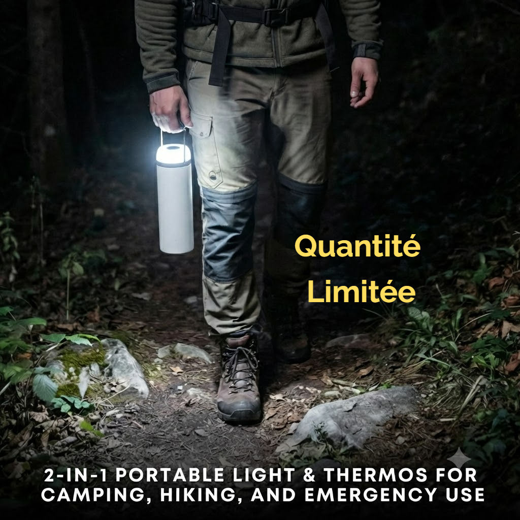 Bouteille en Acier Inoxydable 20oz avec Lampe Tactile
