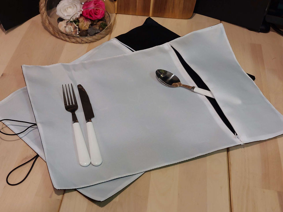 Miniature : Napperon portatif avec pochette/  Portable placemat with pouch