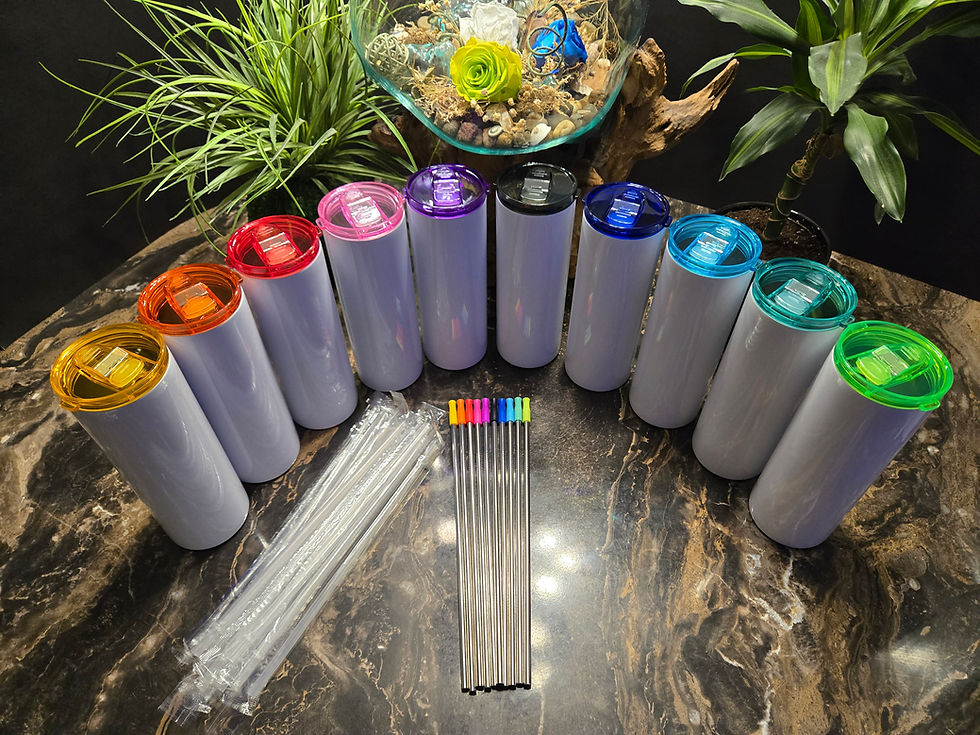 Miniature : Tumbler 20 oz vissable couvercle coloré