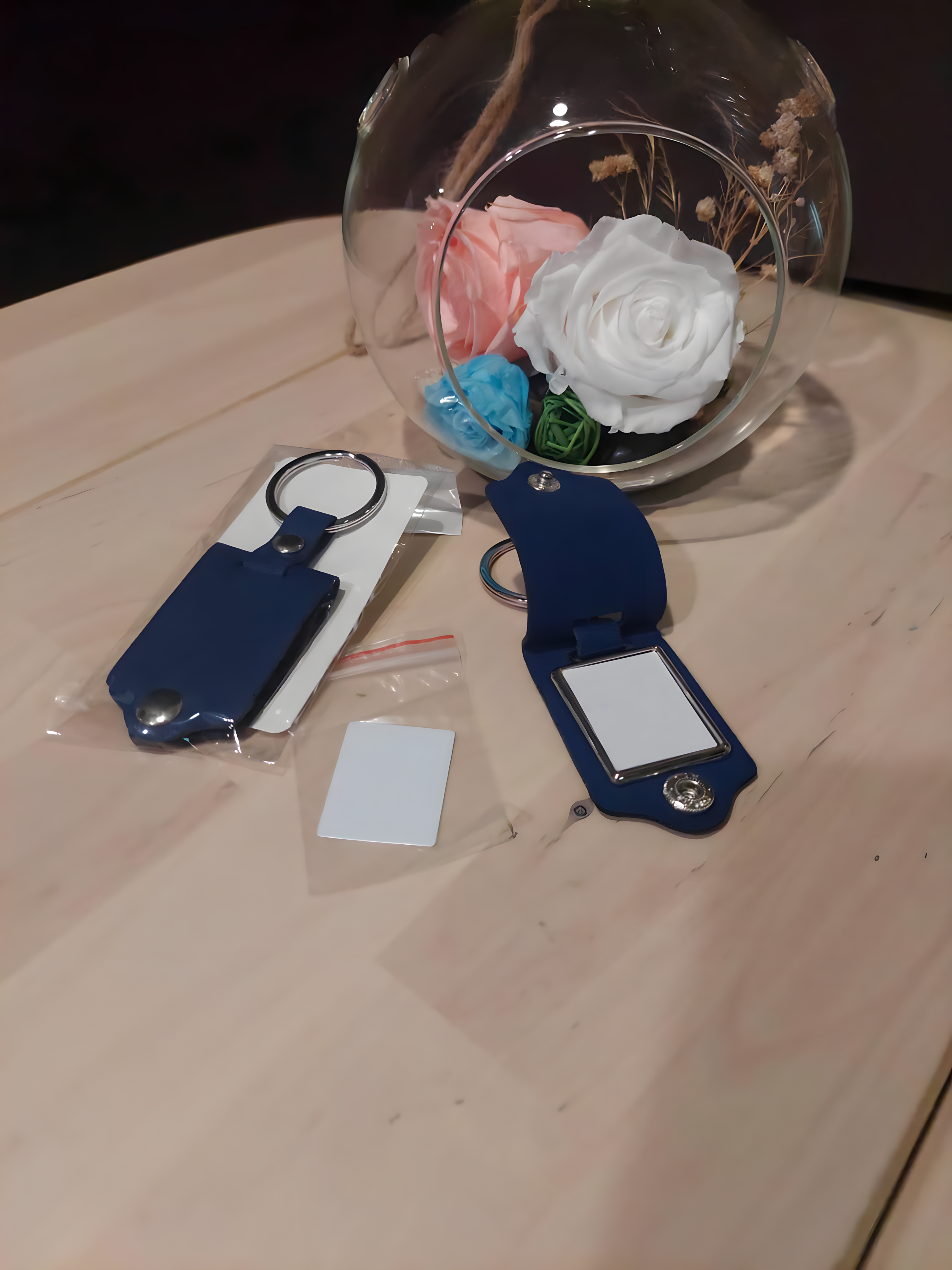 Porte-clé en cuirette