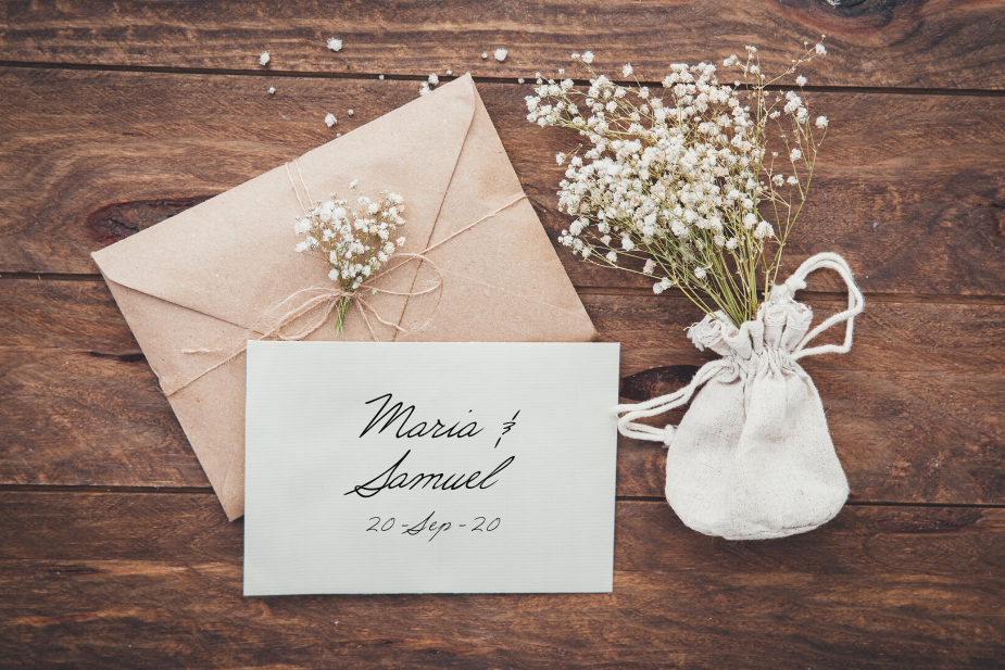 Caligrafía clásica para bodas