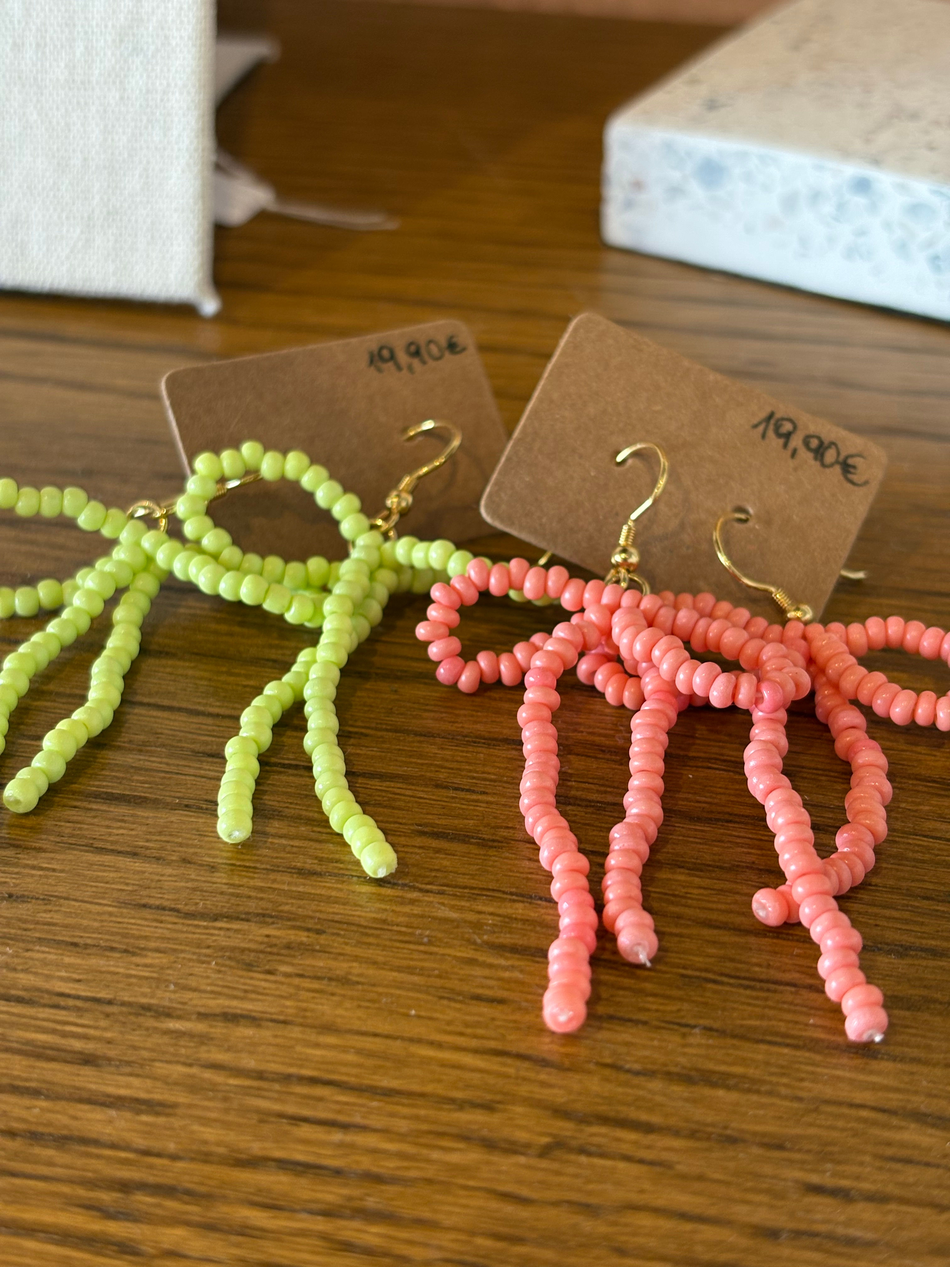 Ohrringe Perlenschleifen, beliebige Farbe