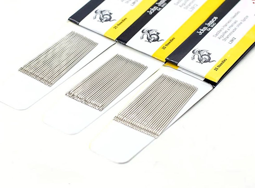 Thumbnail: John James Saddlers Harness Needles (Pack of 25) Leather, Quilting, Beadwork, UK