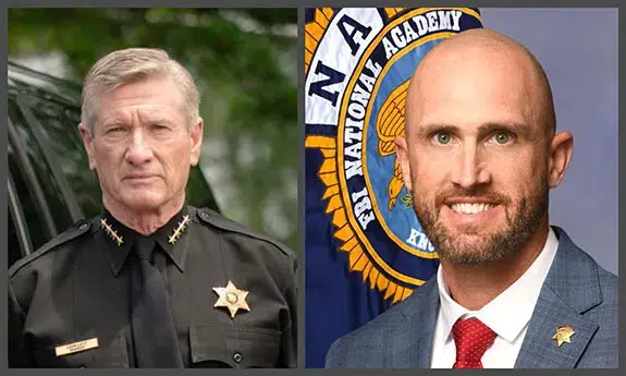 Pictured are Sheriff Leon Lott and Maj. Ricky Johnson