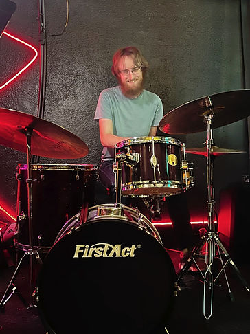 Robert playing drums