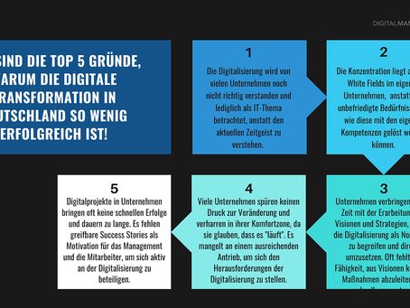 Aus diesen Gründen scheitert die Digitale Transformation bei uns!