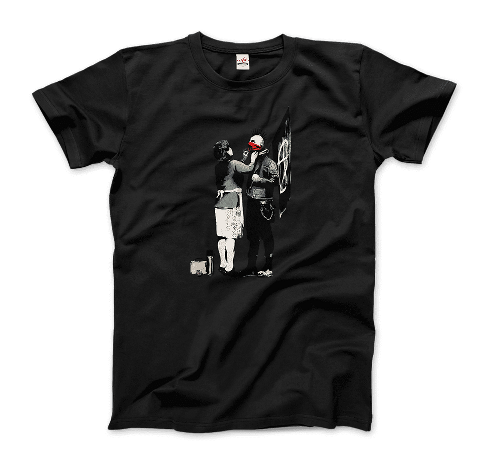 Thumbnail: Banksy Anarchist Punk and His Mother Artwork T-Shirt