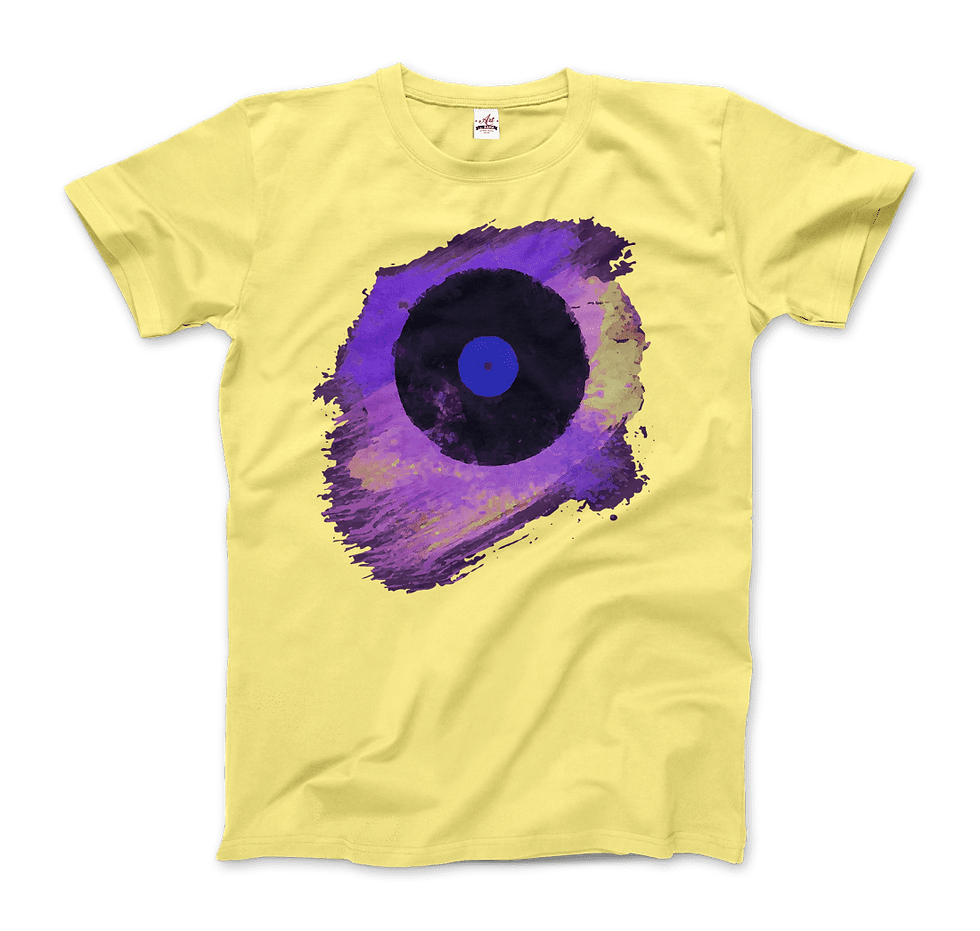Thumbnail: Vinyl Record Made of Paint Scattered in Purple Tones T-Shirt