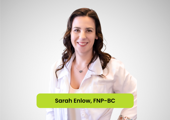 Sarah Enlow, Family Nurse Practitioner at Allure Wellness Center North Office, offering compassionate family medicine and preventive care.