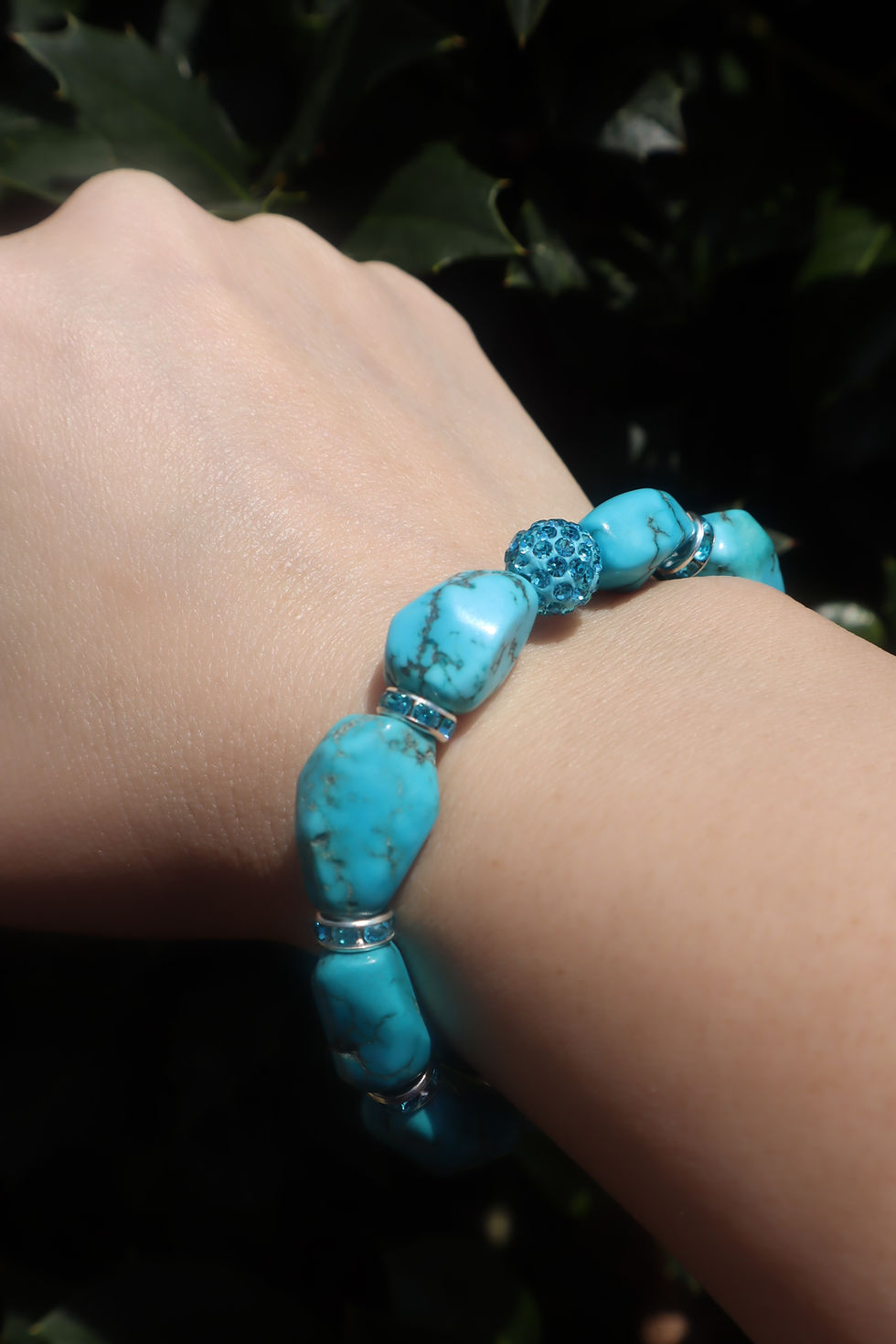 Thumbnail: Natural Turquoise Bracelet with Charm