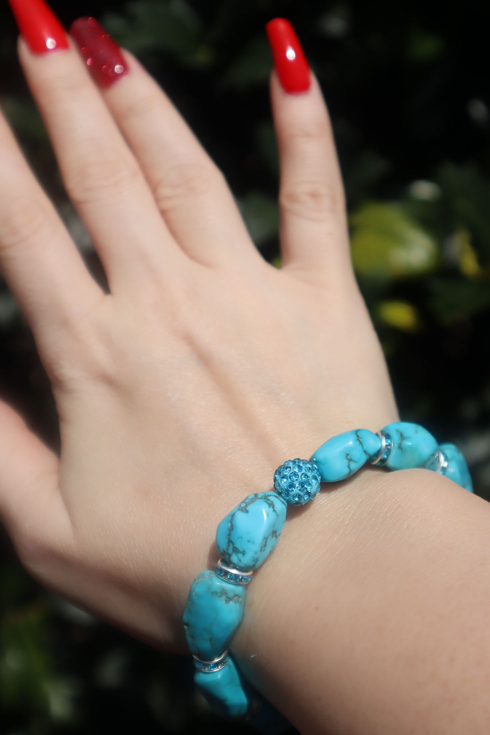 Thumbnail: Natural Turquoise Bracelet with Charm