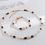 Thumbnail: Tiger Eye Stone Pearl Bracelet