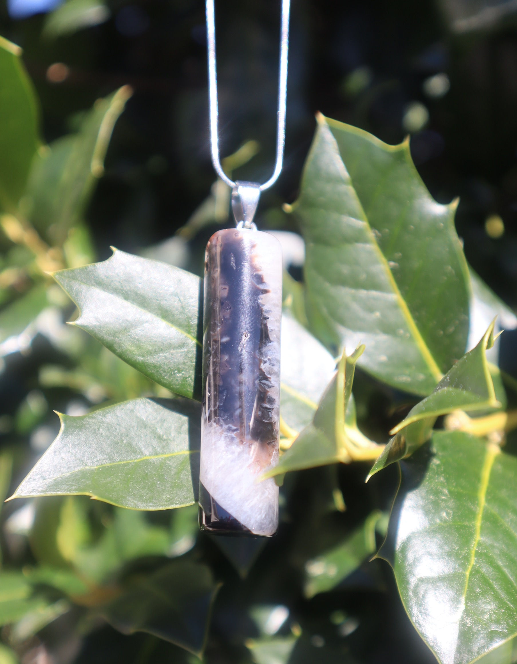 Natural Black Banded Druzy Agate and Quartz