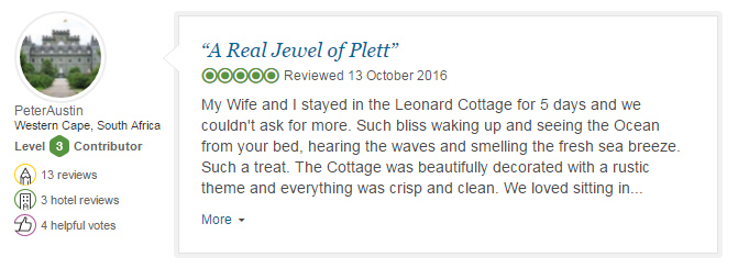 Stone Cottage Plettenberg Bay Self Catering Accommodation