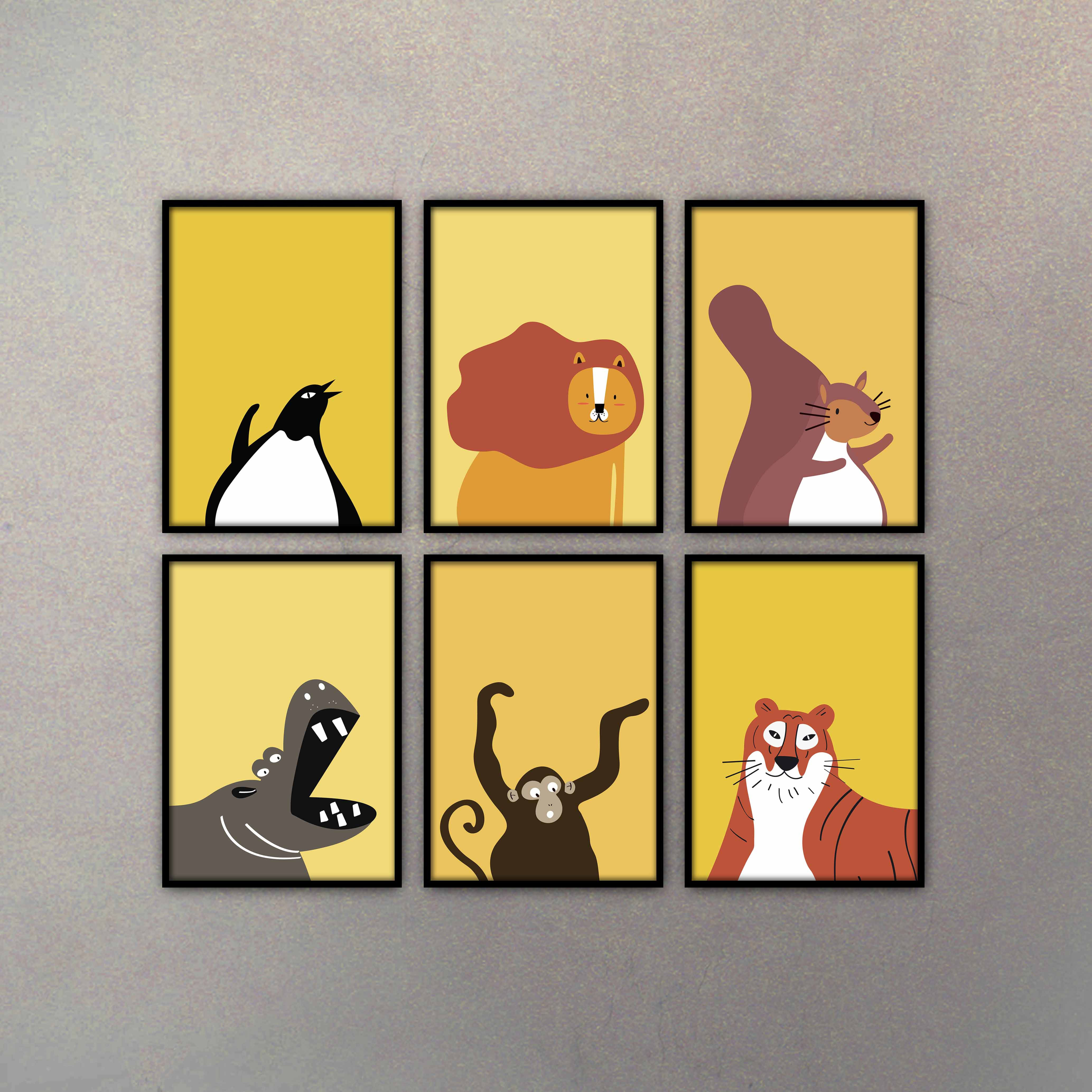 Set Ilustraciones Infantiles (6 Cuadros)