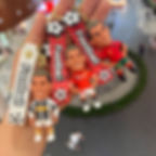 3D Rubber Cartoon Football Character PVC Keychain