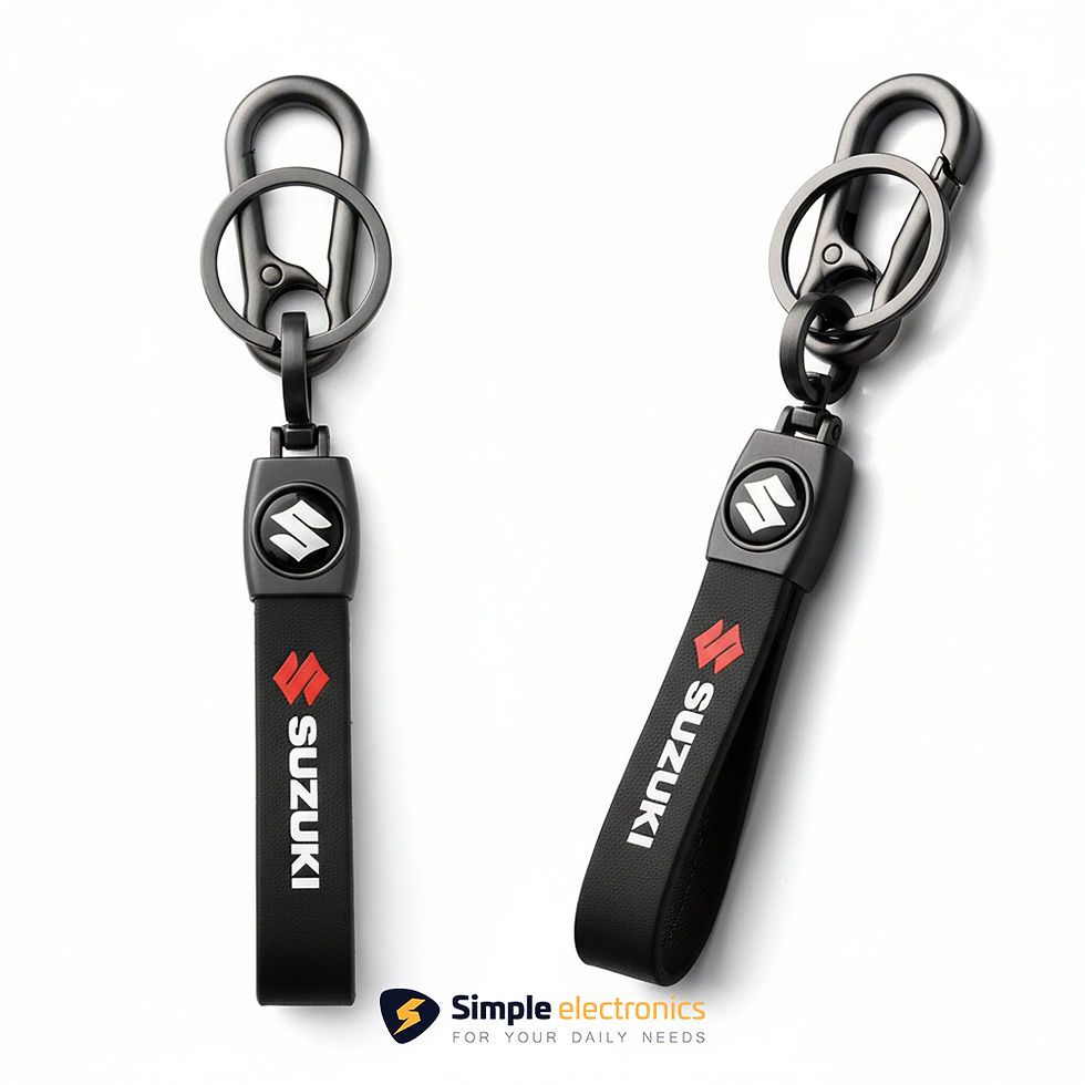 Thumbnail: Suzuki Premium Leather Hook Keychain for Car & Bike Keys