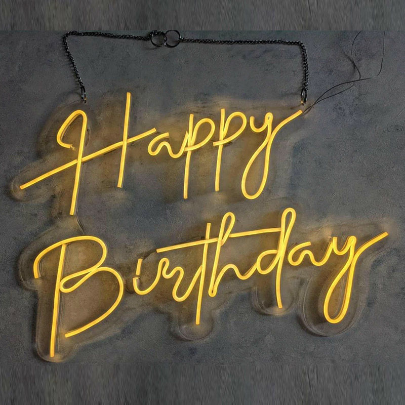 Happy Birthday Neon Sign – LED Neon Light for Birthday Celebrations