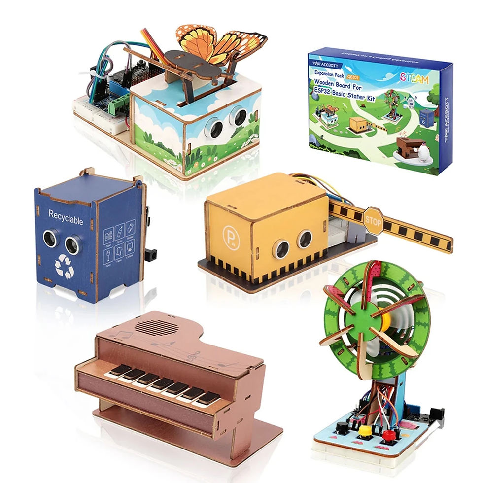 ACEBOTT QE201 ESP32 Starter Kit Wooden Expansion Pack | Simple Electronics