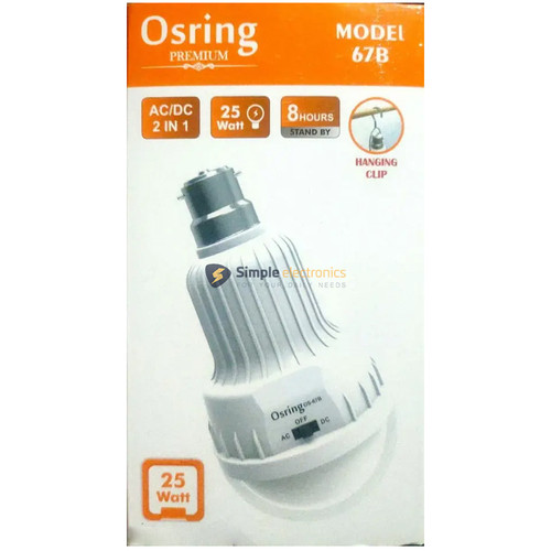 OSRING Premium Rechargeable LED Bulb – 25W | Simple Electronics