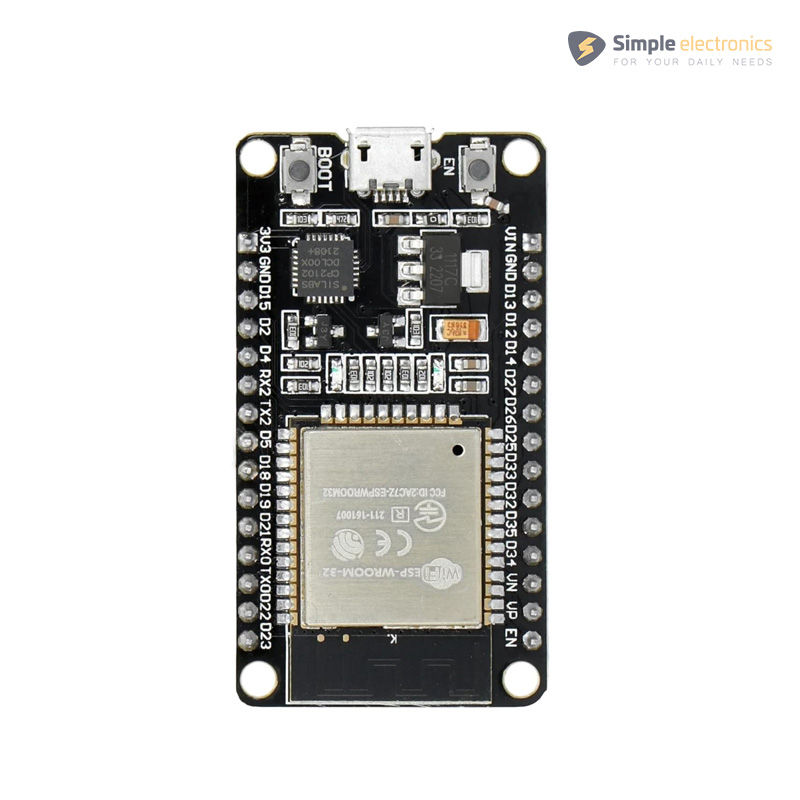 ESP32 WROOM NODEMCU Module with 30 Pins - Advanced WiFi & Bluetooth