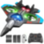 Remote Control Fighter Jet RC Airplane with LED Lights | 360° Flip & Stunt Roll