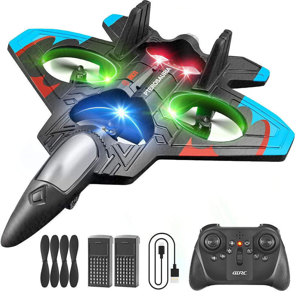 Remote Control Fighter Jet RC Airplane with LED Lights | 360° Flip & Stunt Roll