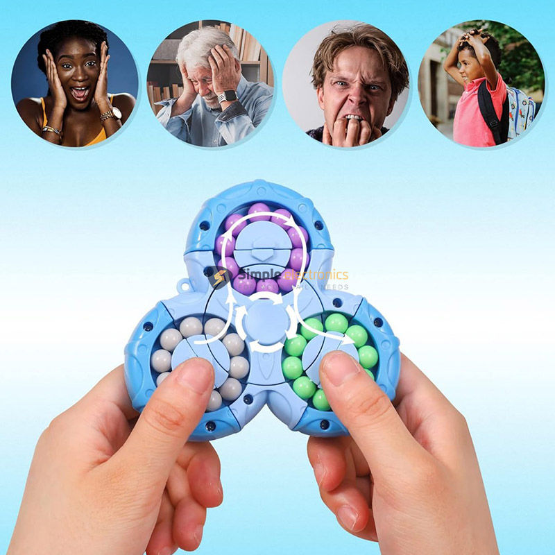 Magical Bean Puzzle Toy | Stress Relief Rotating Spinner Cube