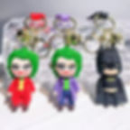 Cute 3D Cartoon Joker Figure Keychain - PVC Rubber Clown Doll Keyring