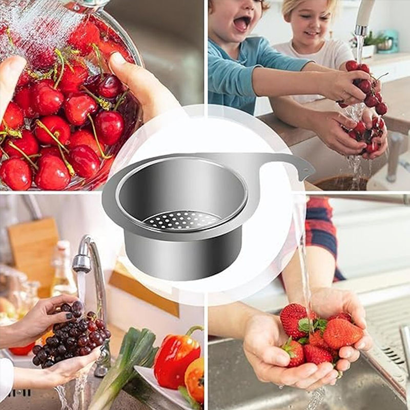 Thumbnail: Sink Drain Tea Strainer Drain Basket Storage Rack for Vegetables Fruits Kitchen - www.simpleelectronics.in