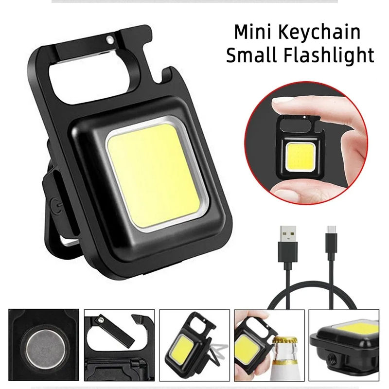 Multifunction Keychain Led Light With Bottle Opener, Magnetic Base