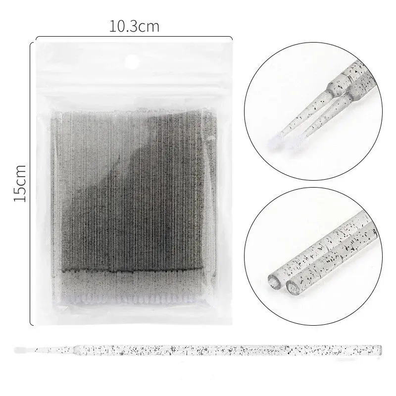 Miniatura: 100pcs/Bottle Eyelash Extension Cleaning Swabs Lash Lift Glue Remover