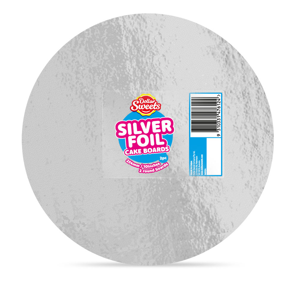 10" Round Silver Cake Board