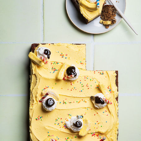 Banana Split Sheet Cake