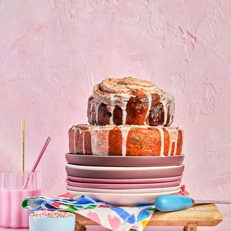 Funfetti Cinnamon Scroll Cake