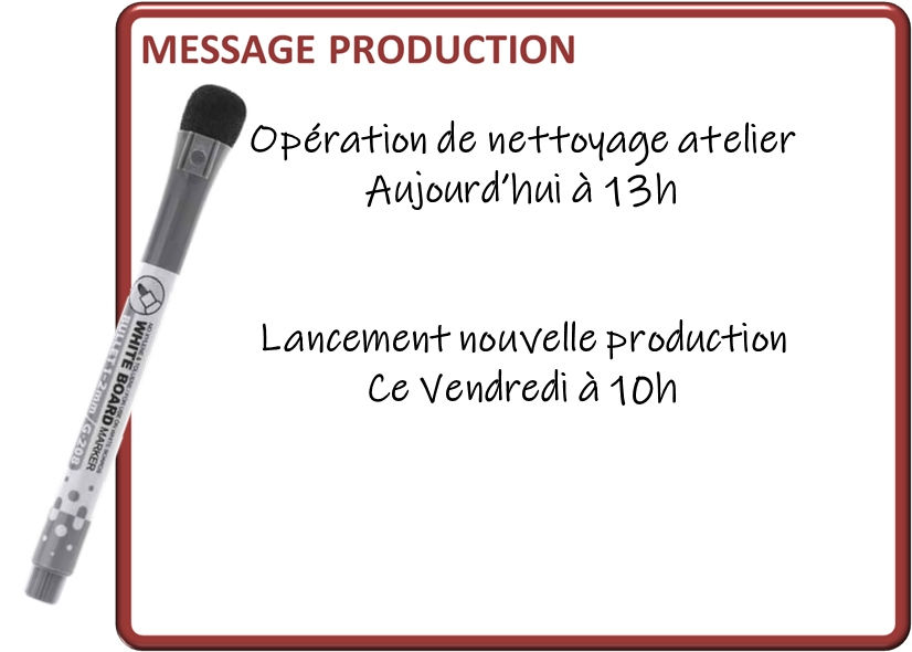 Miniature : Magnet message métier effacable 15x21 cm A5