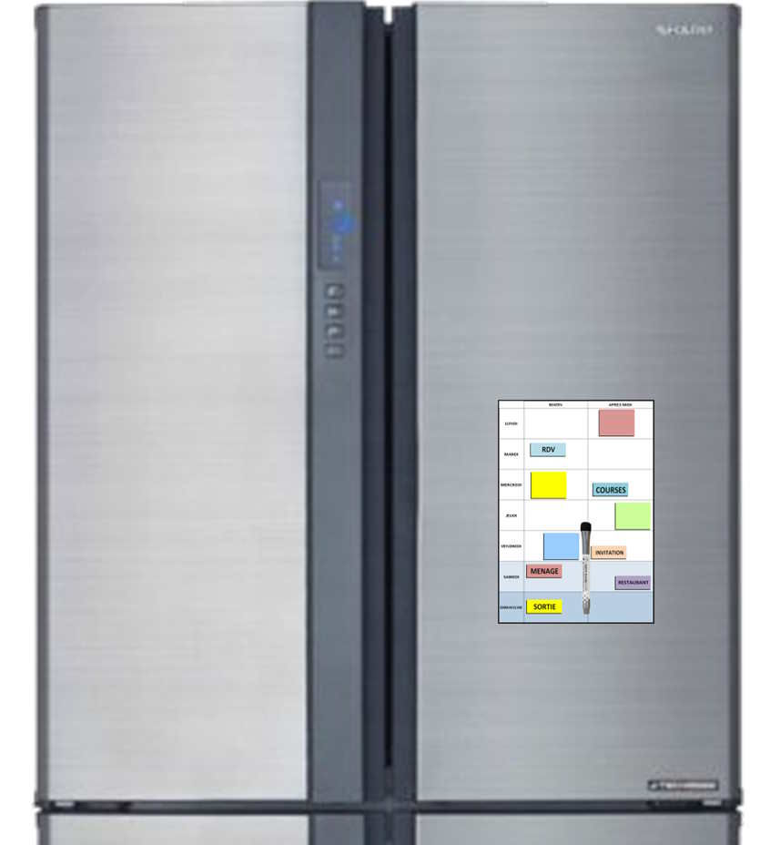 Miniature : Kit Planning Frigo magnétique effaçable 30x20 cm A4